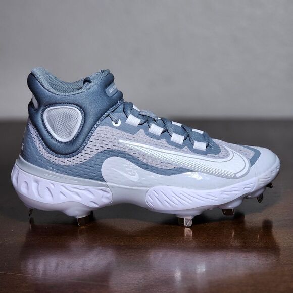 Nike Alpha Huarache Elite 4 Mid Baseball Cleats Shoes Men's 7 Grey DJ6520-012 SE - Picture 13 of 16